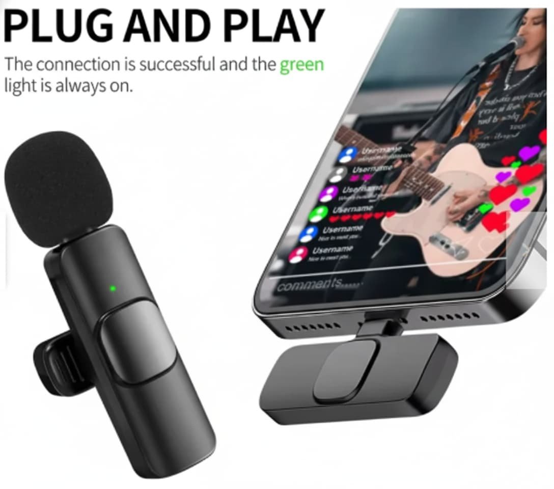 Micrófono Inalámbrico K8 Entrada Tipo C - Imagen 5